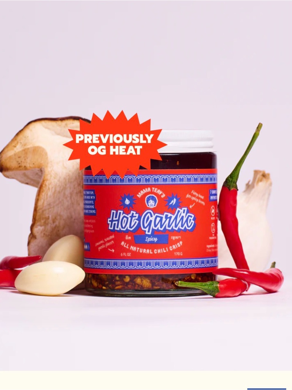 Mama Teav’s Hot Garlic, x3 — Brand New/ Unopened